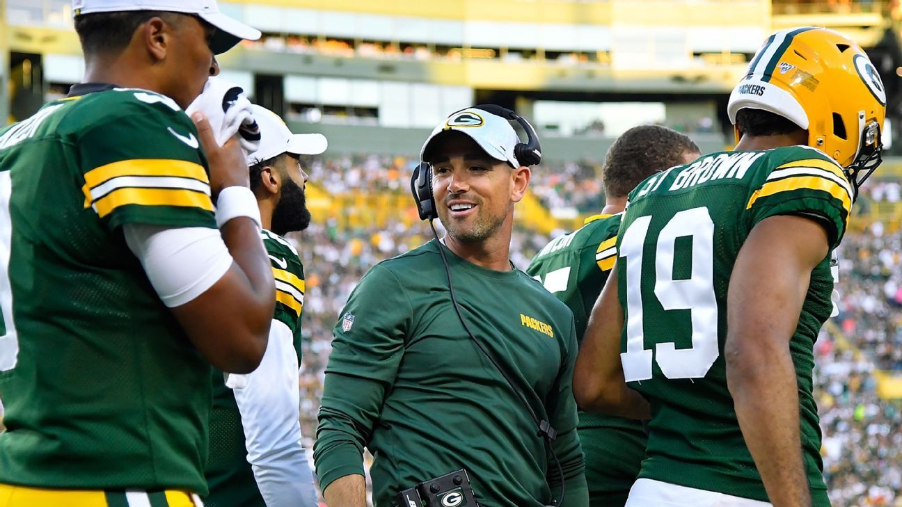 Green Bay Packers coach Matt LaFleur talks Mike Pettine, running backs