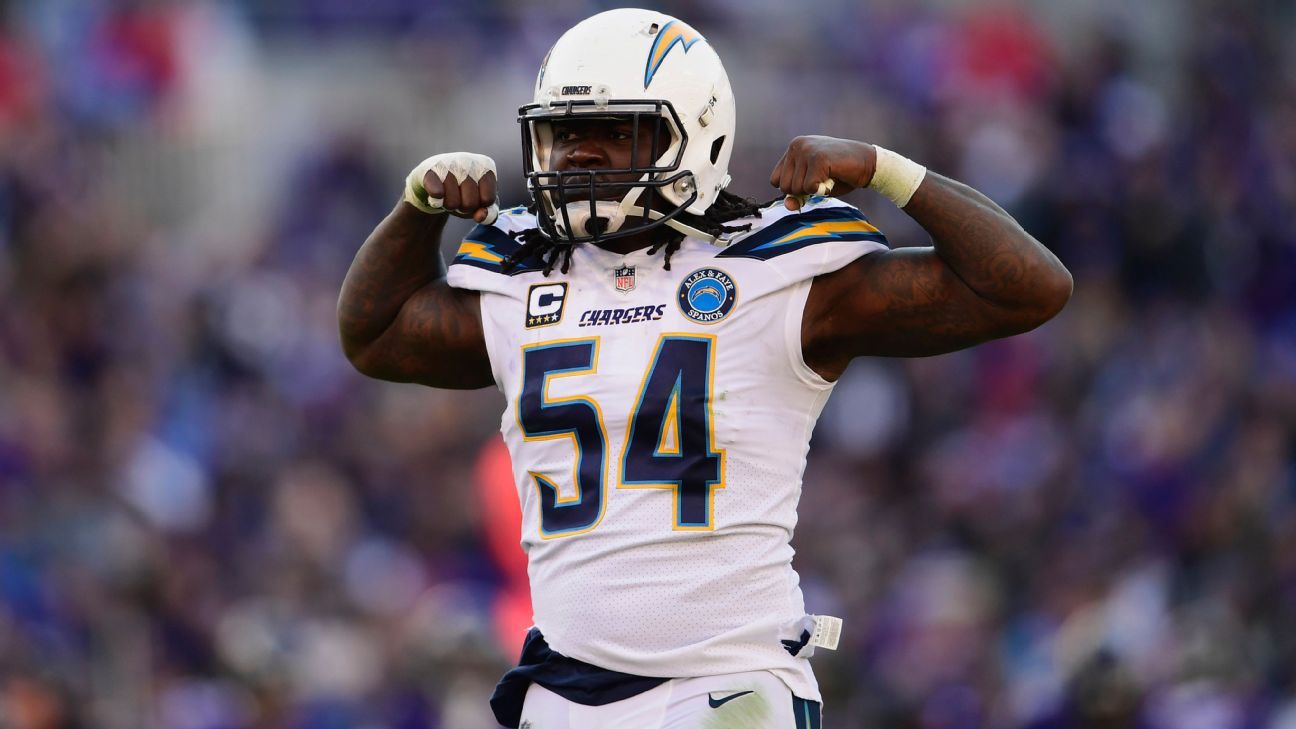 ESPN projects landing spots for 2 Los Angeles Chargers in 2019 offseason