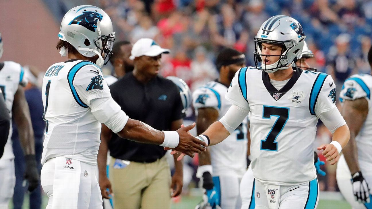 Panthers Kyle Allen not worried about Cam Newton's return