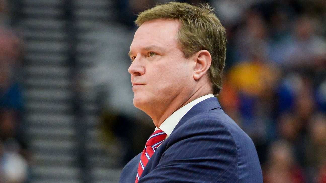 Kansas' Self won't coach game vs. Arkansas