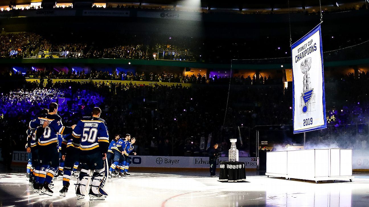 St. Louis Blues raise the Stanley Cup for the first time in franchise  history! 