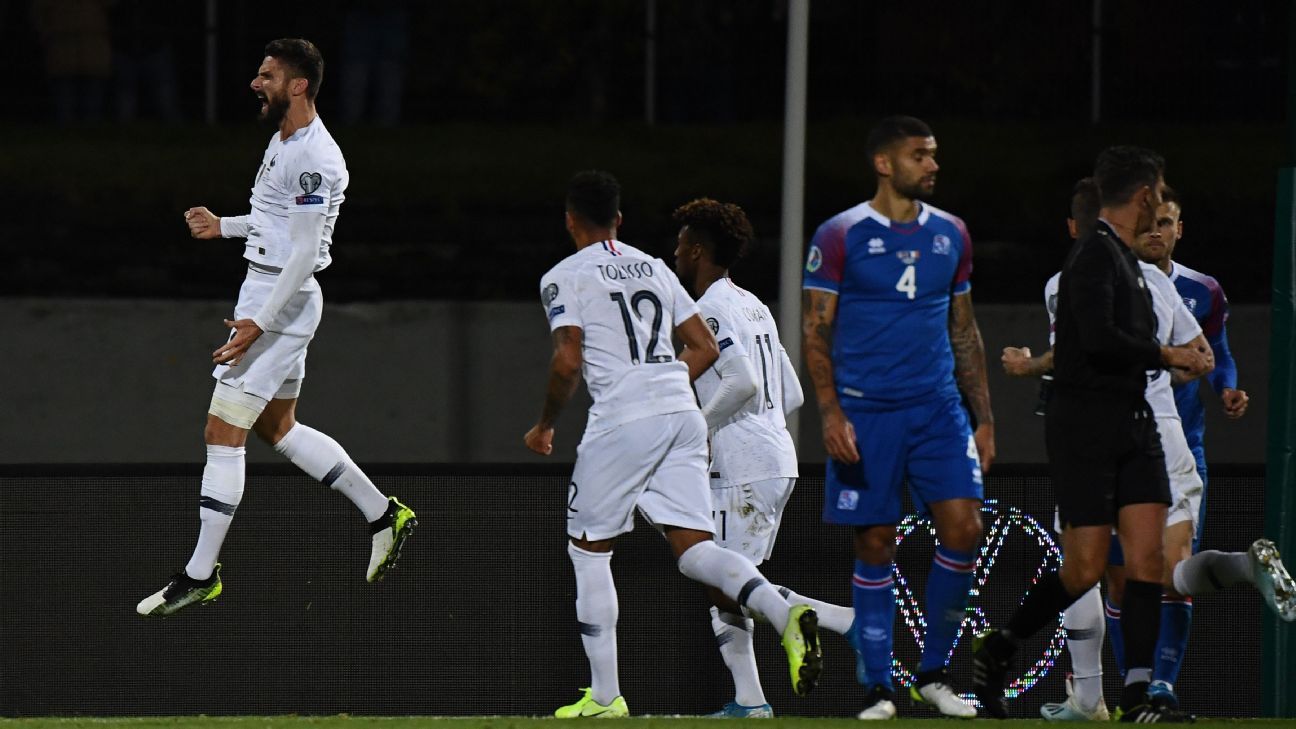 Iceland Vs France Football Match Report October 11 19 Espn
