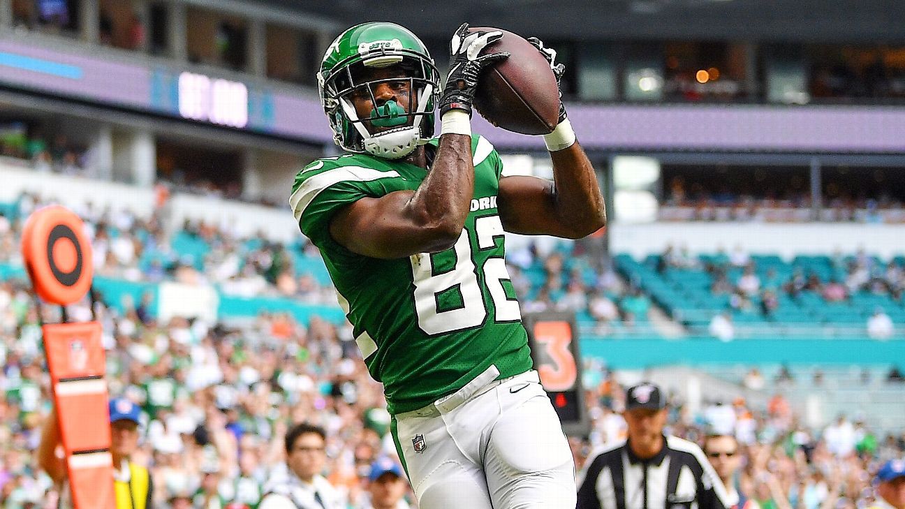 New York Jets receiver Jamison Crowder still recovering from COVID, out vs. Caro..