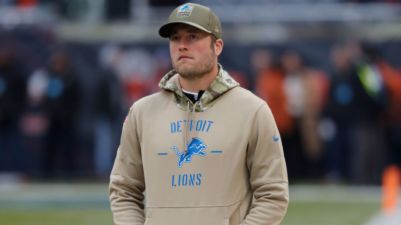 Lions place QB Matthew Stafford on seasonending IR ESPN