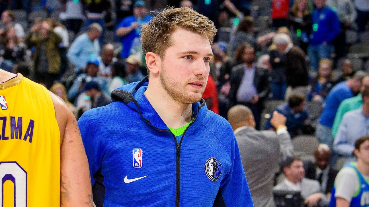 Luka Doncic tears his Dallas Mavericks jersey in frustration