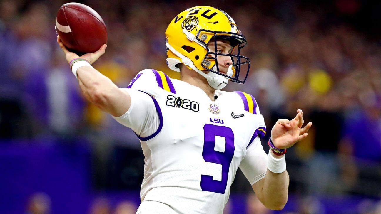 LSU's Joe Burrow ties SEC single-game TD pass record … in 1st half