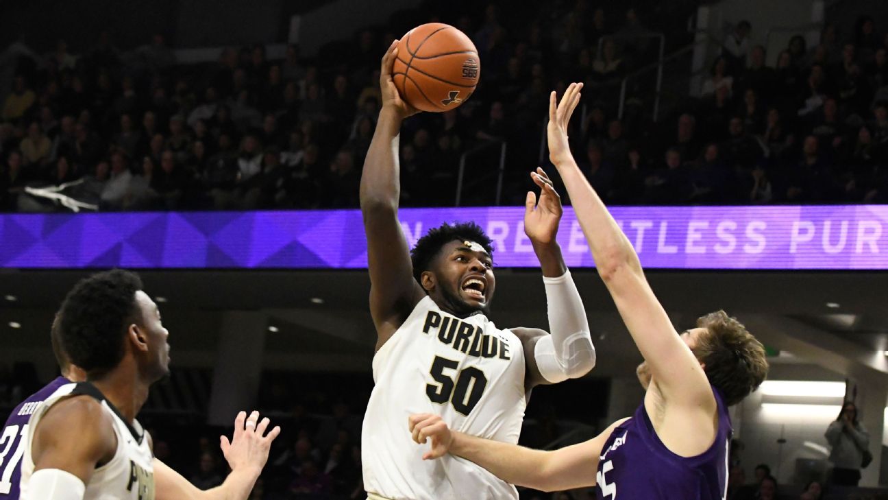 Purdue star Trevion Williams speaks to the media at the NBA Draft