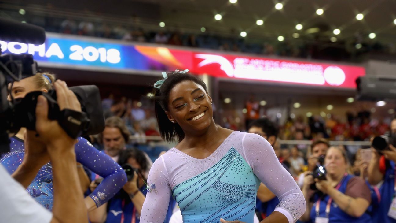 Espectacular Simone Biles haciendo un doble Yurchenko ESPN