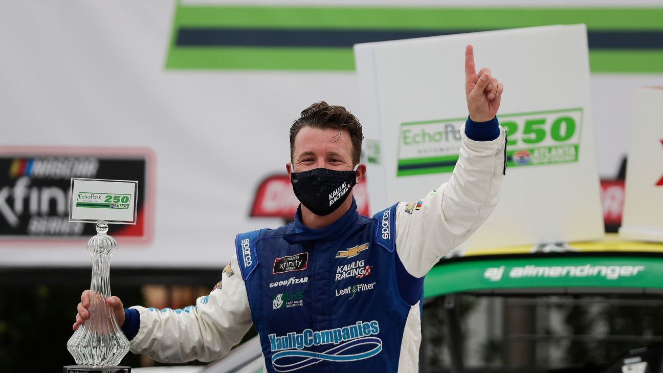 AJ Allmendinger grabs Xfinity win at Atlanta; first NASCAR ...