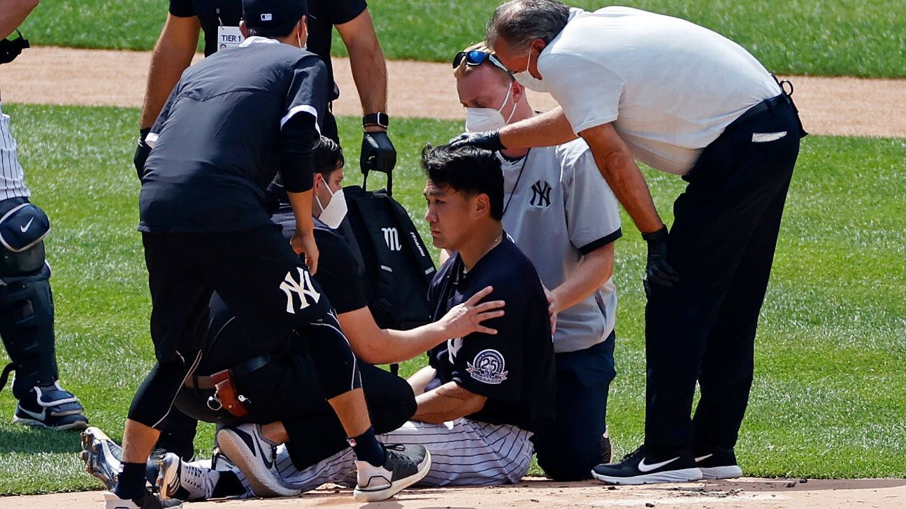 Yankees starter Masahiro Tanaka goes on DL after straining both hamstrings