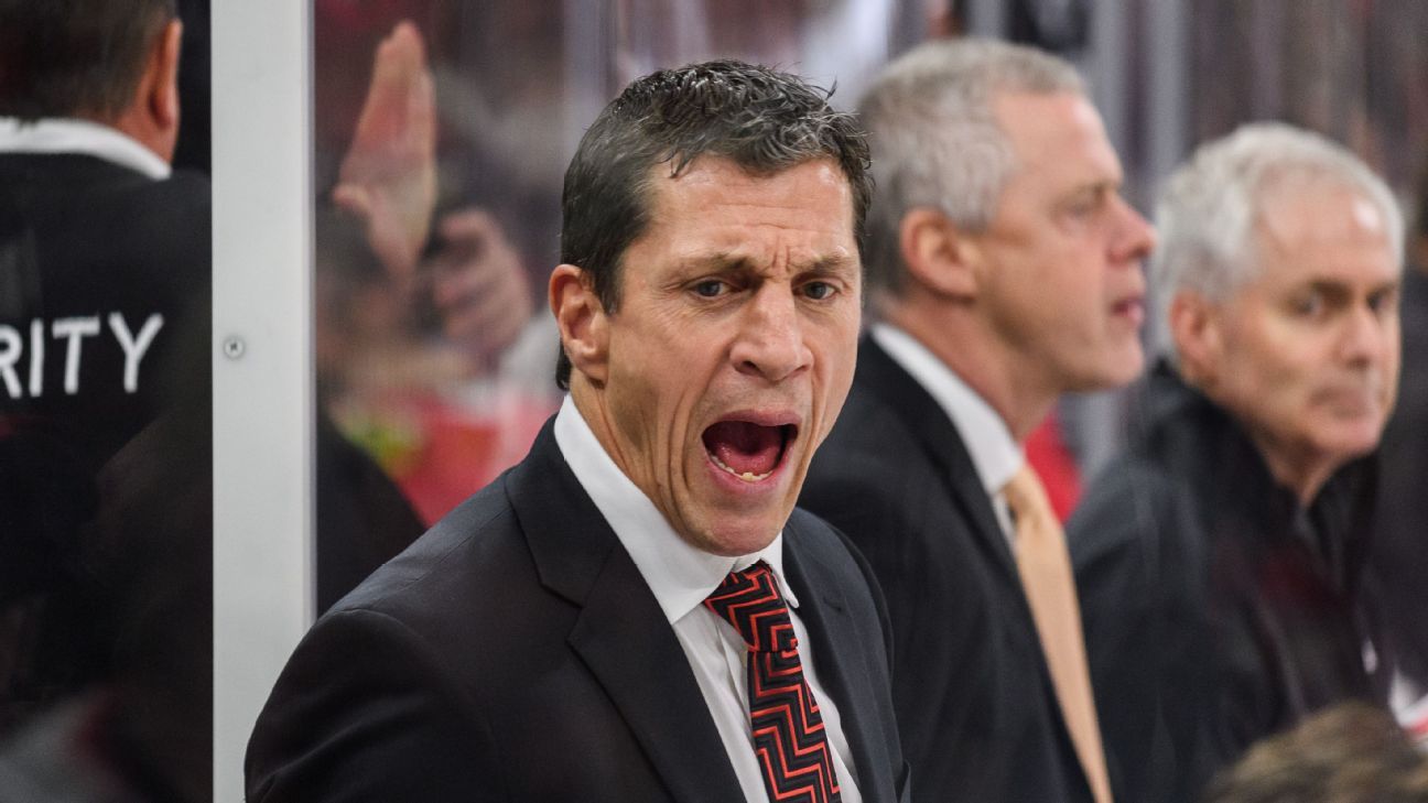 Hurricanes coach Brind'Amour 'moving on' after fined by NHL