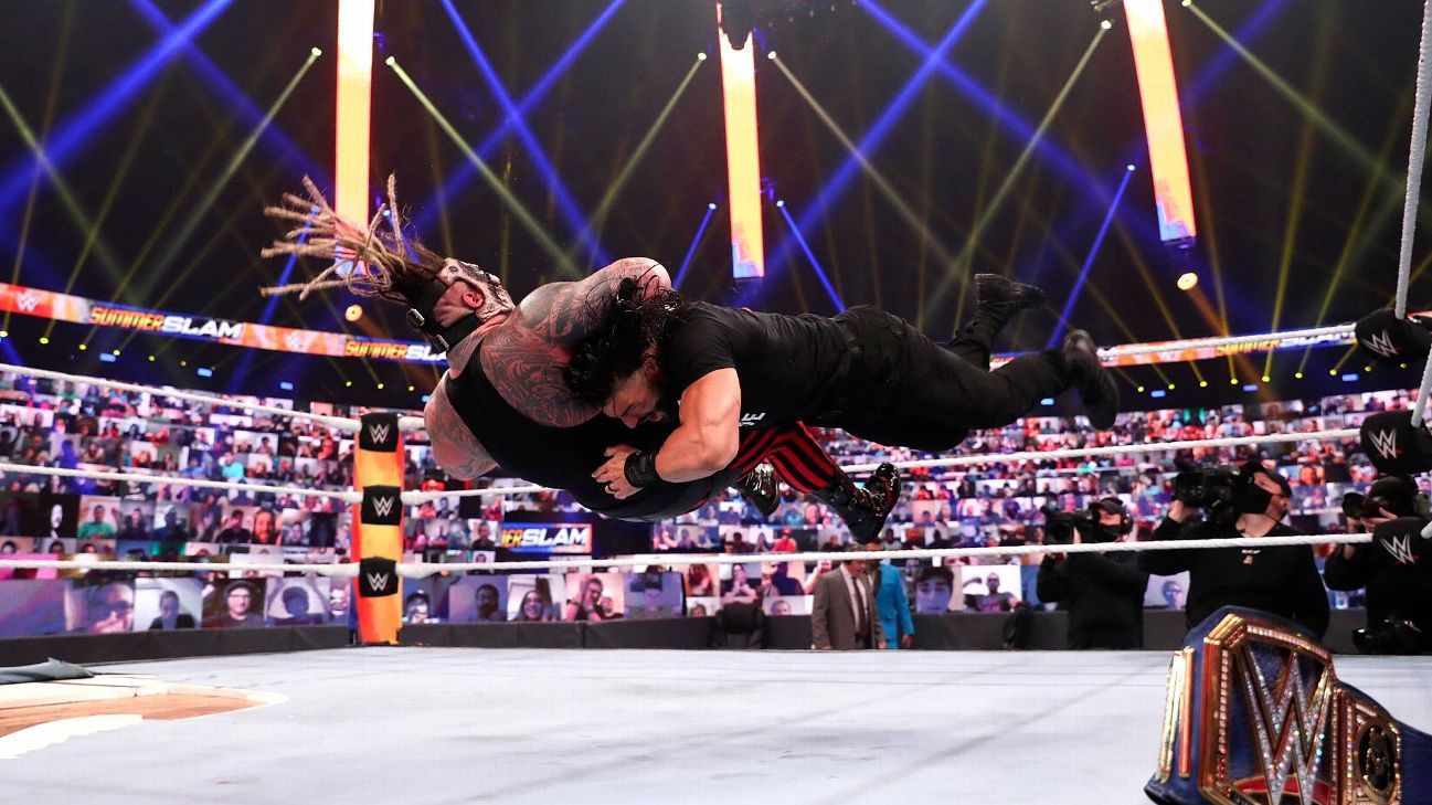 WWE SummerSlam - The Fiend wins title Roman Reigns returns