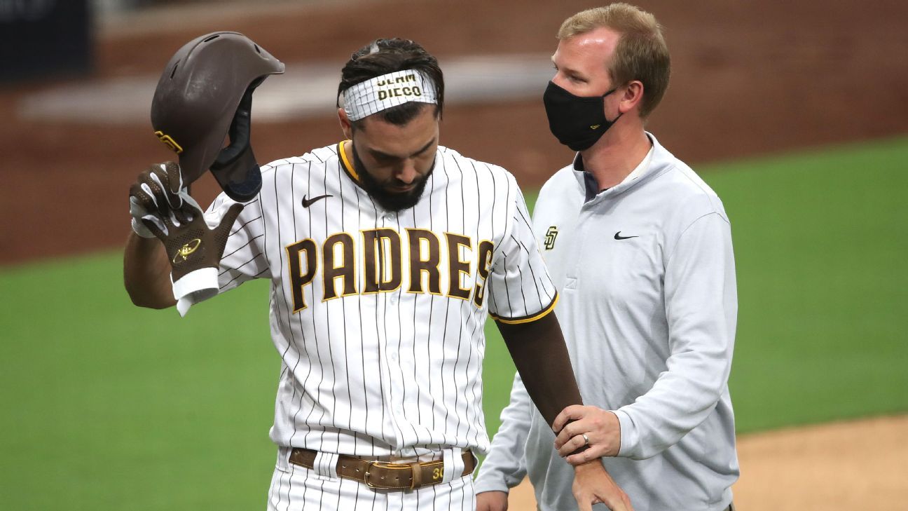 Padres hope 1B Eric Hosmer can return from fractured finger before