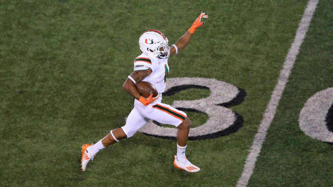 Live updates of college football scores, news: Miami tops Louisville in  top-25 matchup 