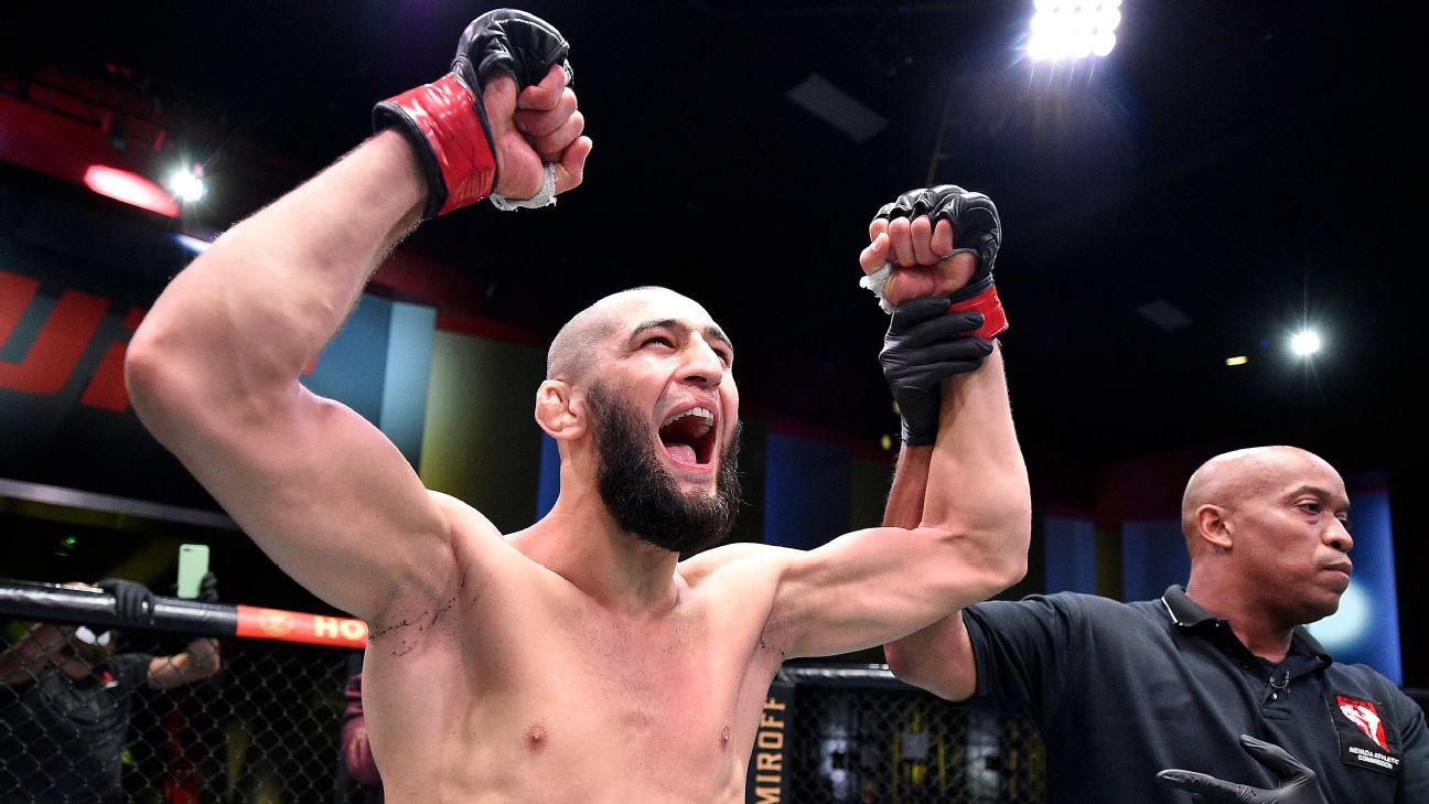 Khamzat Chimaev out against Leon Edwards due to COVID-19, Dana White says