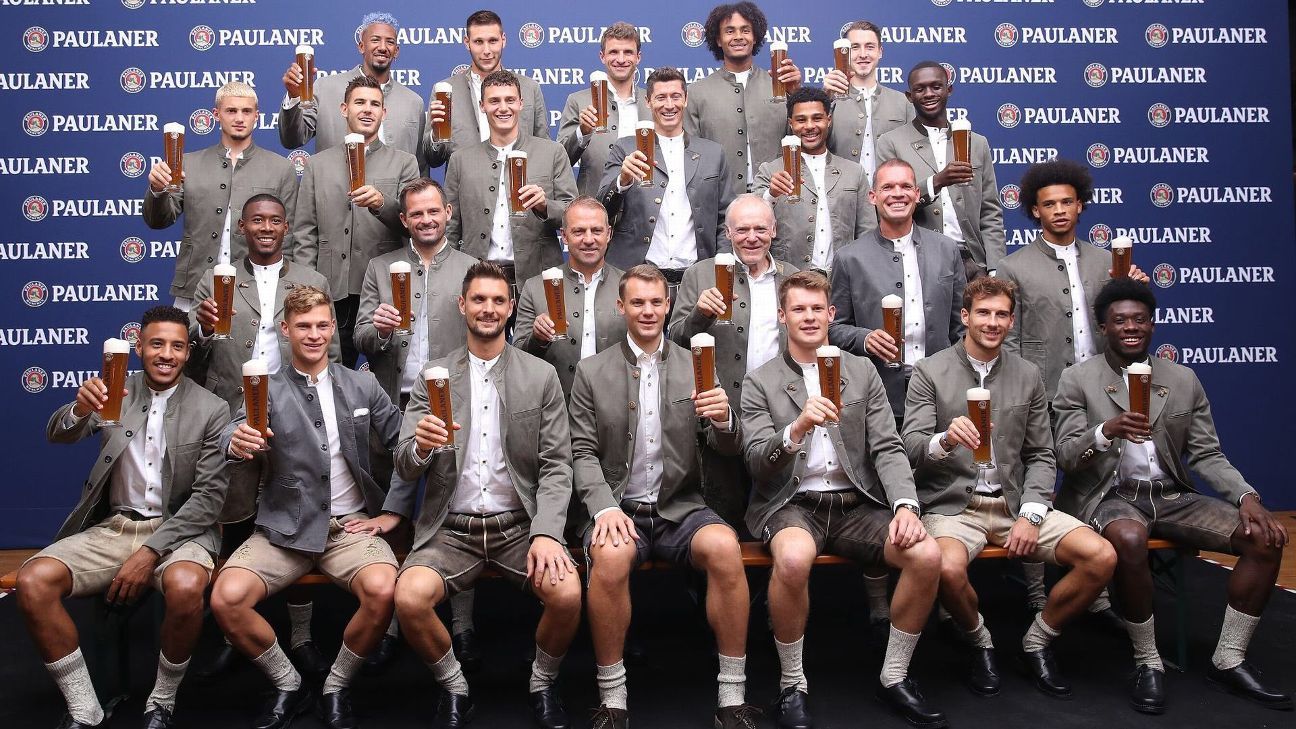 Bayern Munich's Sane dons lederhosen for first time as Champions League