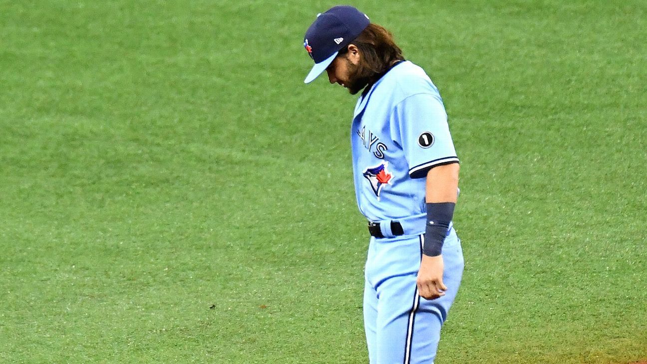 Blue Jays place AL batting leader Bichette on IL