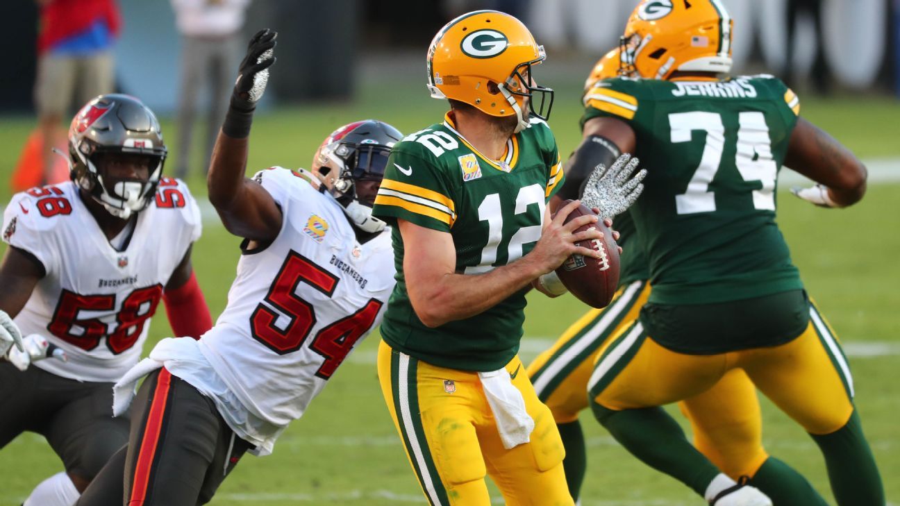 Green Bay Packers QB Aaron Rodgers no match for Tampa Bay