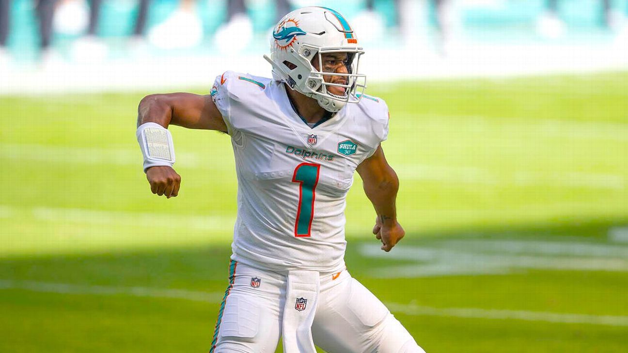 Ryan Fitzpatrick of the Miami Dolphins warms up prior to the game