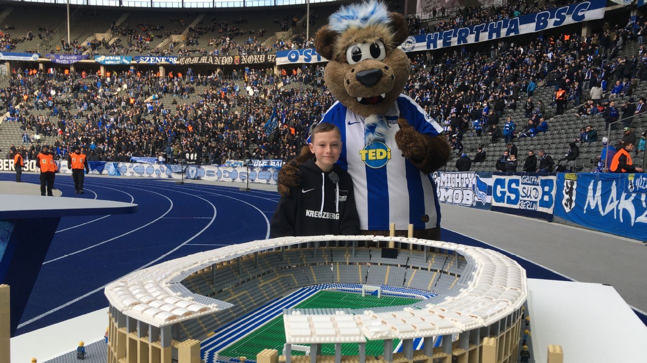 Bundesliga stadiums: One kid's mission to them out of Lego has earned fans at Germany's clubs