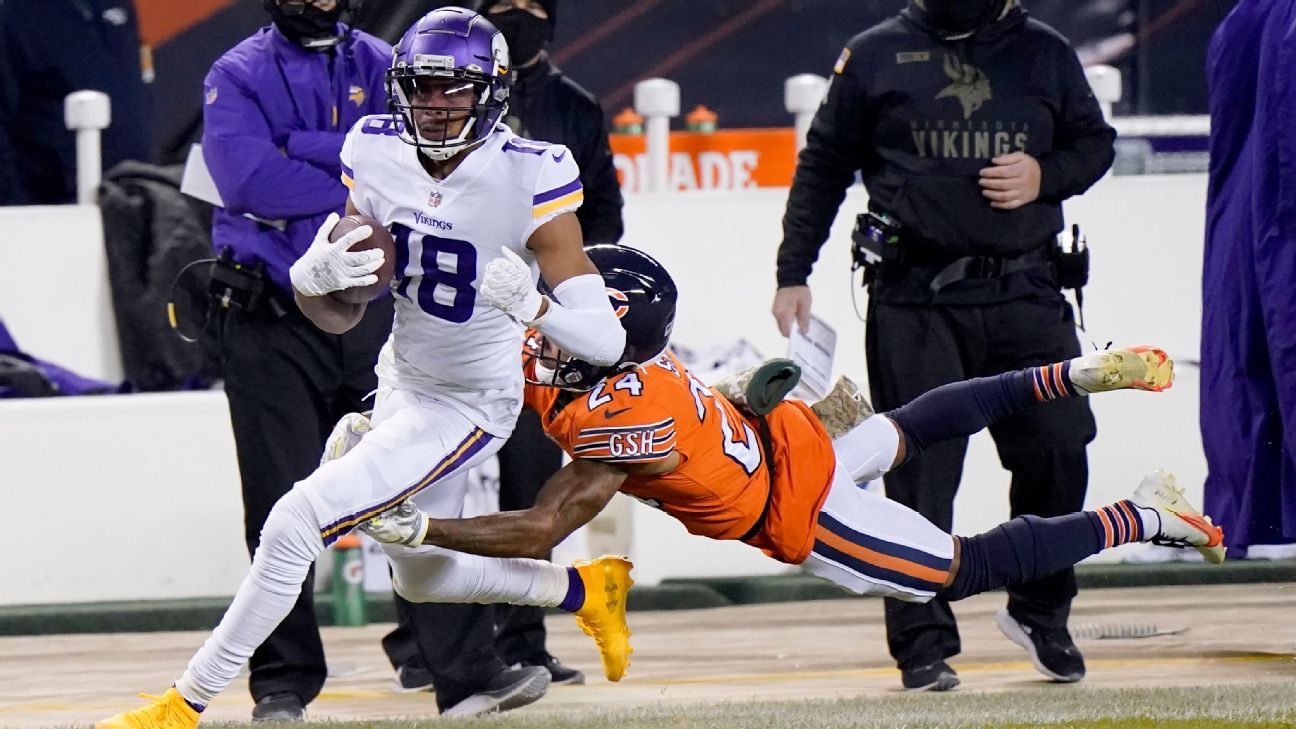 Vikings rookie WR Justin Jefferson was one of the best rookies in week 3