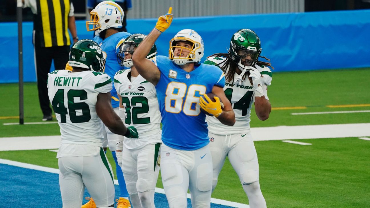 LA Chargers add tight end Hunter Henry to active roster