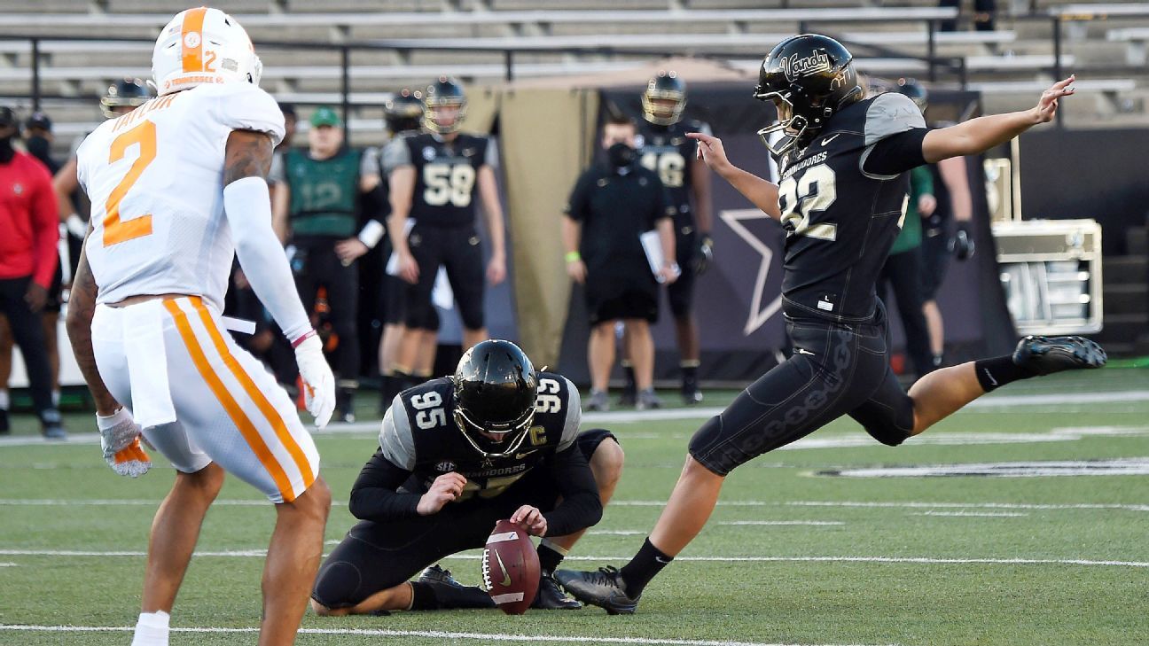 Vanderbilt's Sarah Fuller becomes first woman to score in a Power Five game