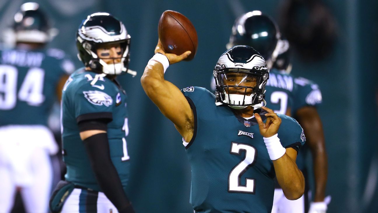 Carson Wentz would look for another option if Jalen Hurts continues as starting QB