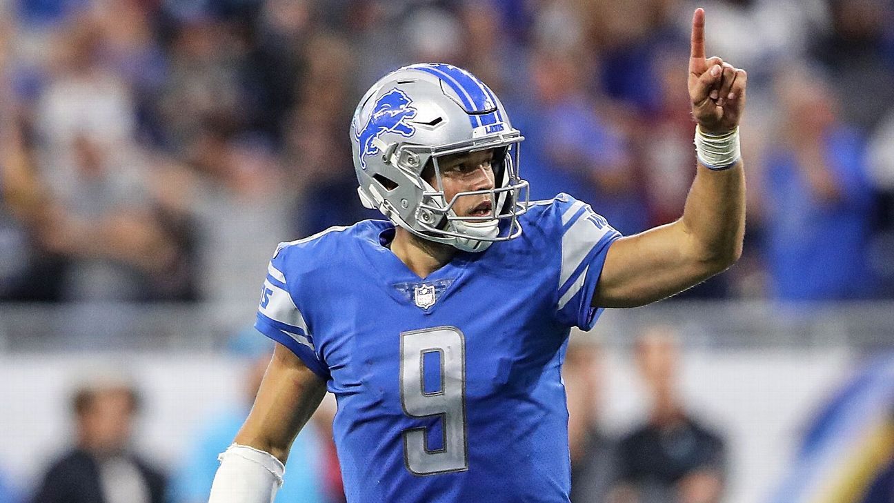 Matthew Stafford, QB of Detroit Lions, is expected to start despite injuries