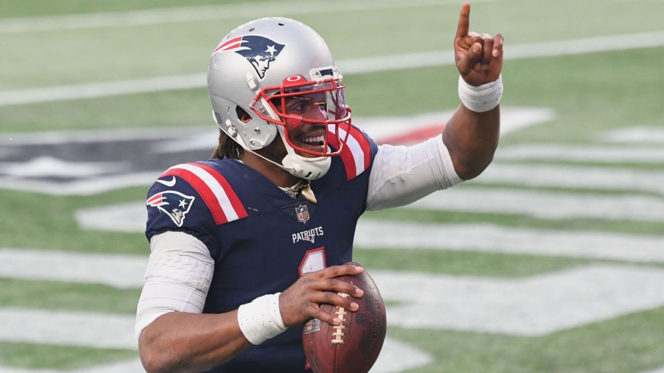 Cam Newton’s first career, receiving a TD, links the New England Patriots to the New York Jets
