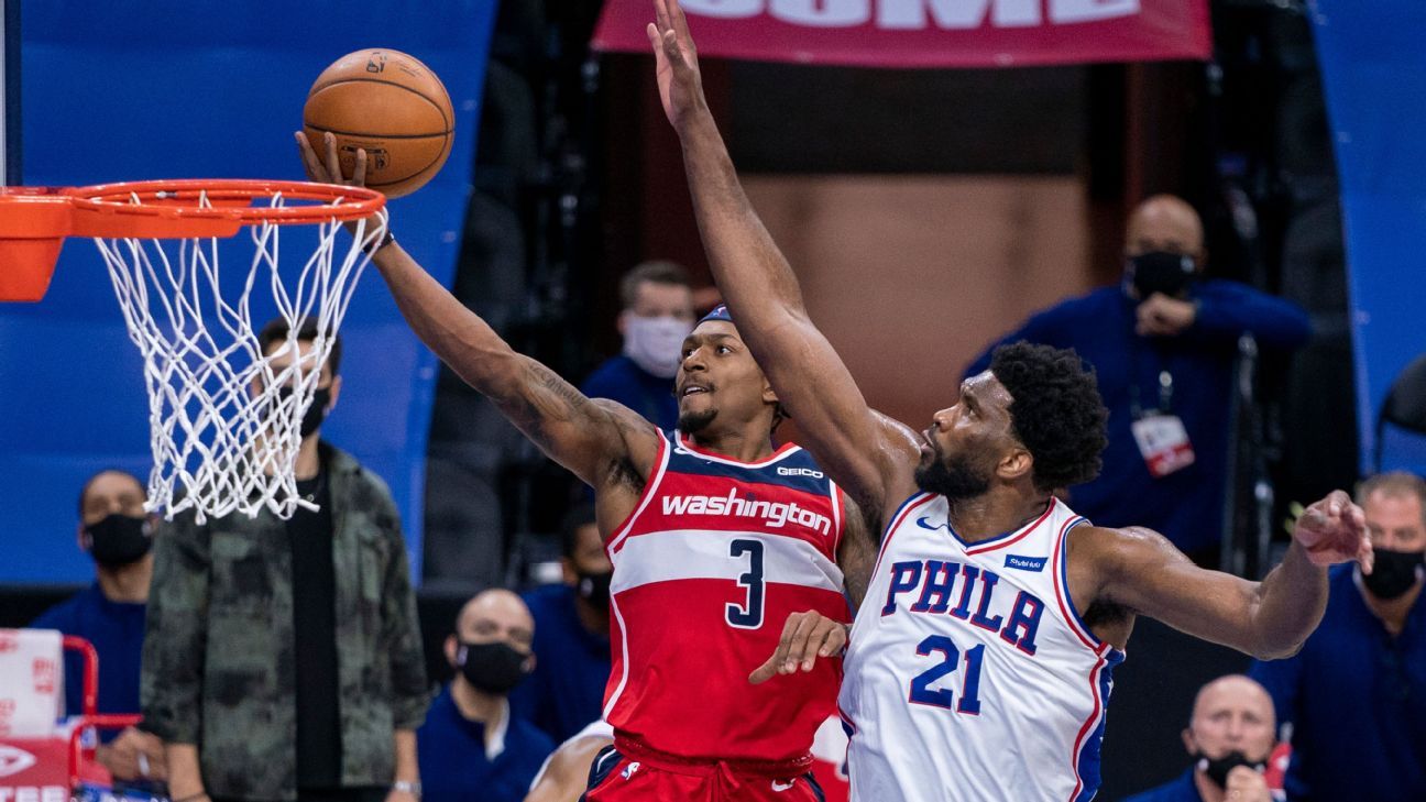 Washington Wizards’ Bradley Beal was furious after scoring 60 in the loss to the Philadelphia 76ers