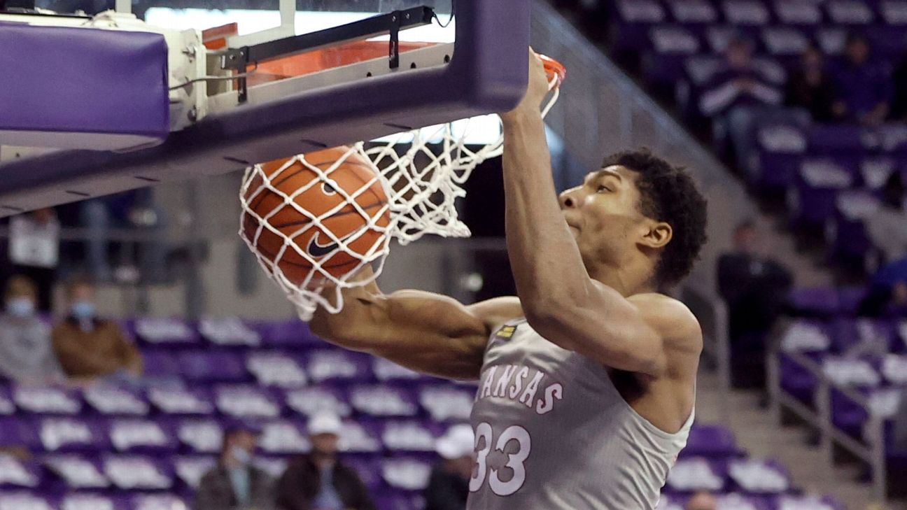 David McCormack of Kansas Jayhawks, Tristan Enaruna for the Big 12 tournament due to the COVID-19 protocols