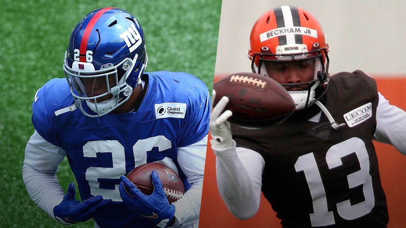 Saquon Barkley and Odell Beckham Jr.  rehabilitate juntos sus rodille lesions