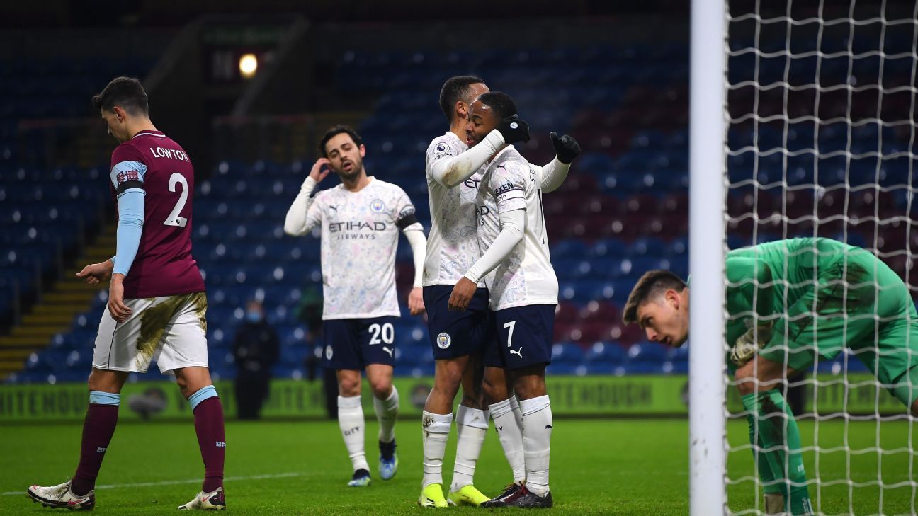 Burnley Vs Manchester City Football Match Report February 3 2021 Espn