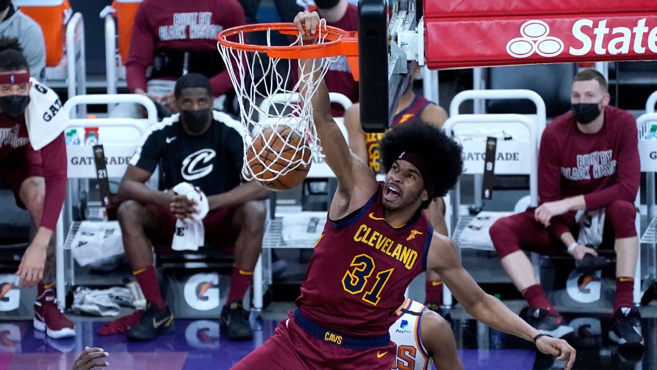 Cleveland Cavaliers' Jarrett Allen to go through warm-ups before possible return..