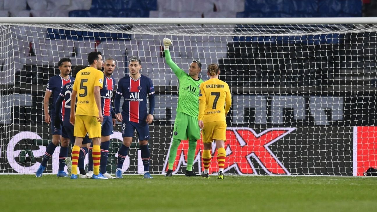 Keylor Navas stops Messi’s penalty and guides PSG in the quarter-finals of the Champions League