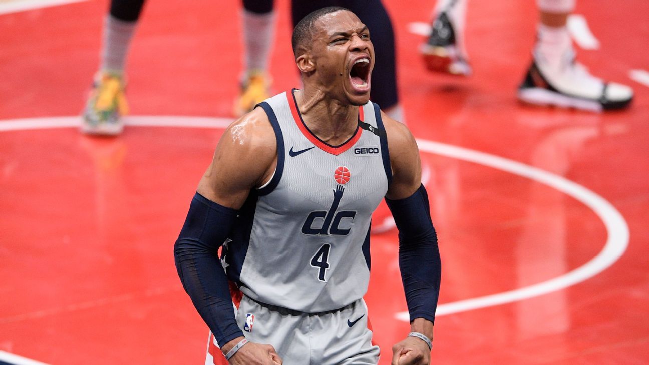 Russell Westbrook - Washington Wizards - Kia NBA Tip-Off 2020 - Game-Worn  1st Half Statement Jersey - Recorded a Triple-Double