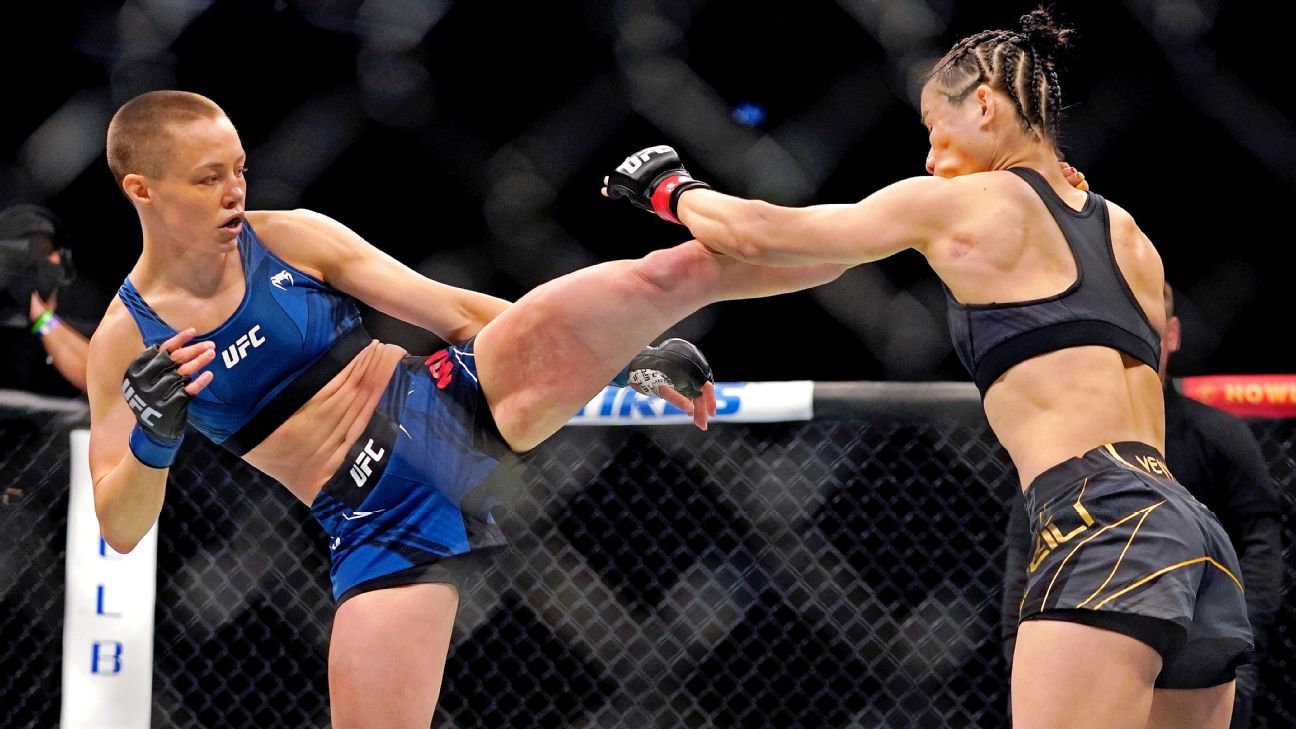 Rose Namajunas wins UFC's strawweight title with shocking knockout of