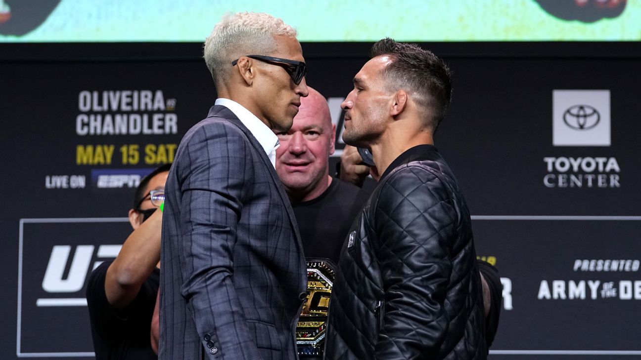 Charles Oliveira, Michael Chandler make weight for ...