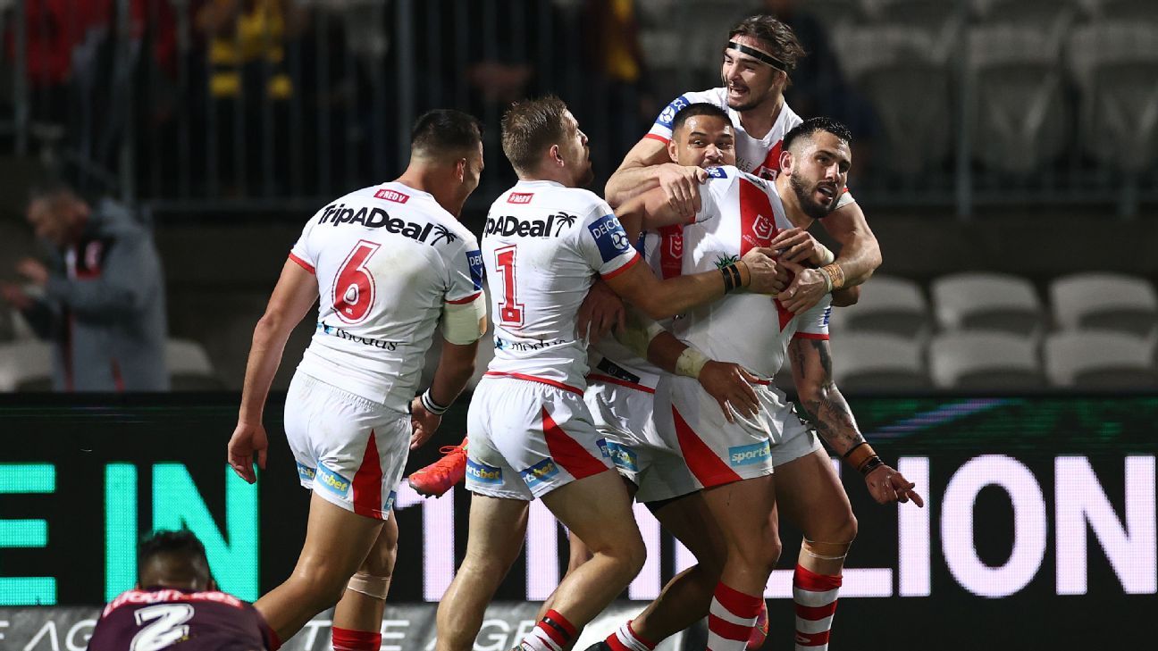 Brisbane Broncos stay unbeaten with 46-12 NRL win over Wests Tigers as St  George Illawarra defeats Dolphins 38-12 - ABC News