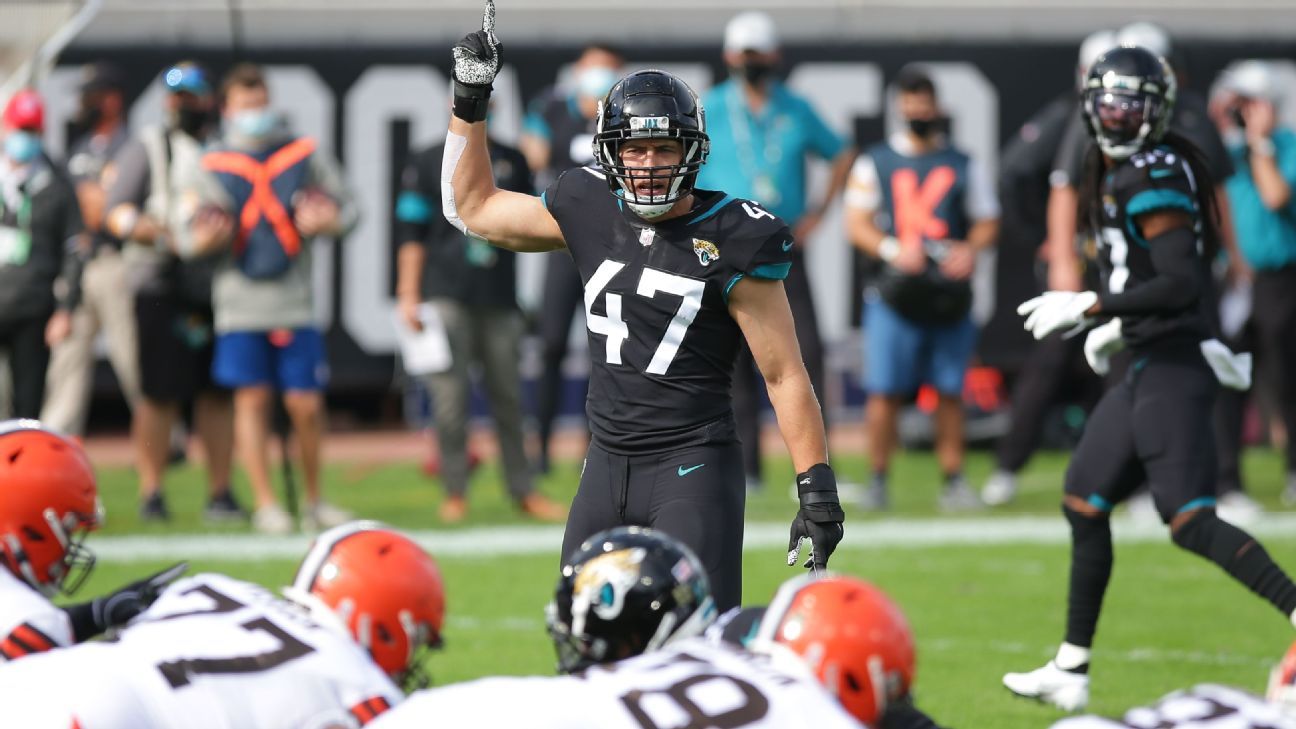 Pittsburgh Steelers fill need at linebacker, acquire Joe Schobert from Jacksonville Jaguars, source says