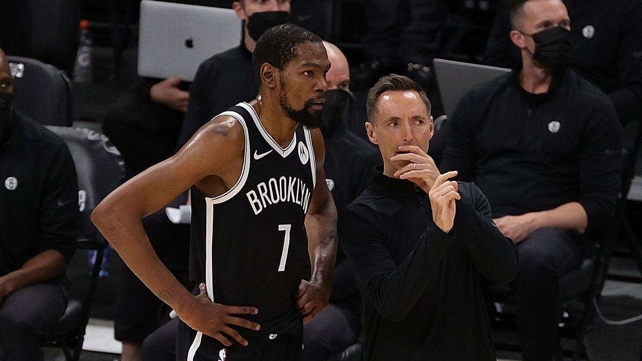 Brooklyn Nets coach Steve Nash says he's cleared the air with Kevin Durant after..