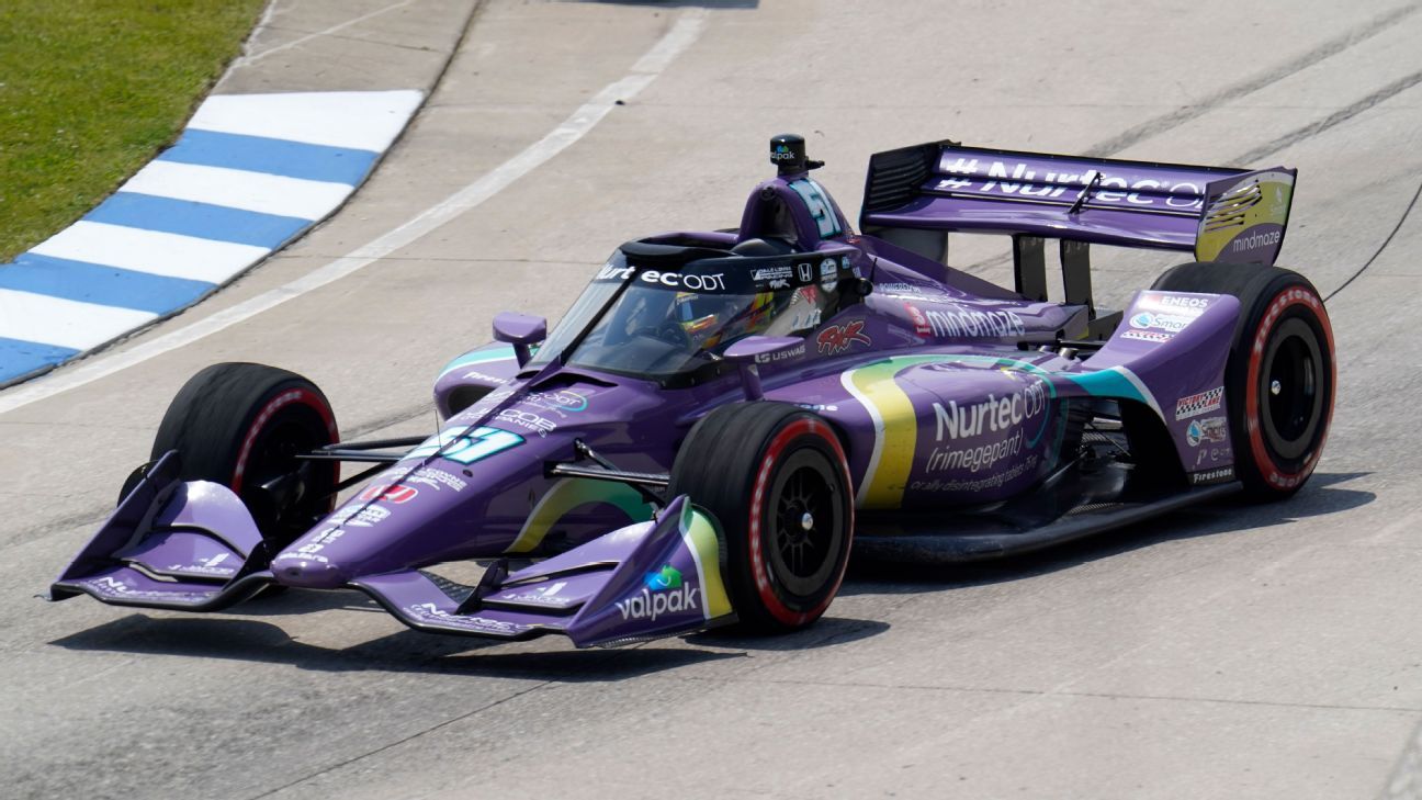 Romain Grosjean tops first IndyCar practice at Road America