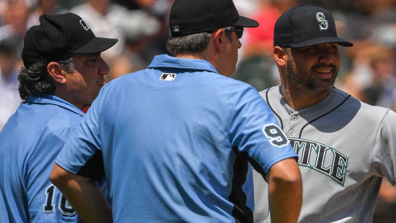 Seattle Mariners' Hector Santiago first player to be ejected amid MLB's crackdow..