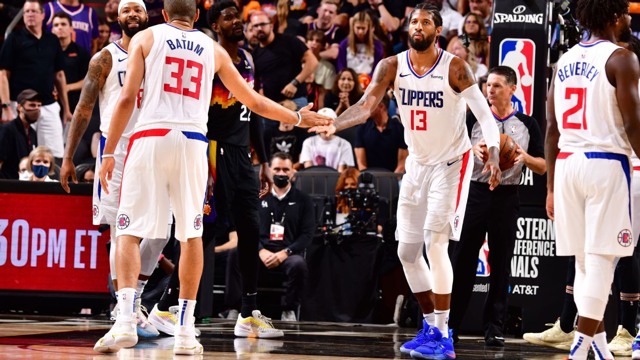 Paul George scores 41 points, a playoff career high, to help LA Clippers stave off elimination in Phoenix