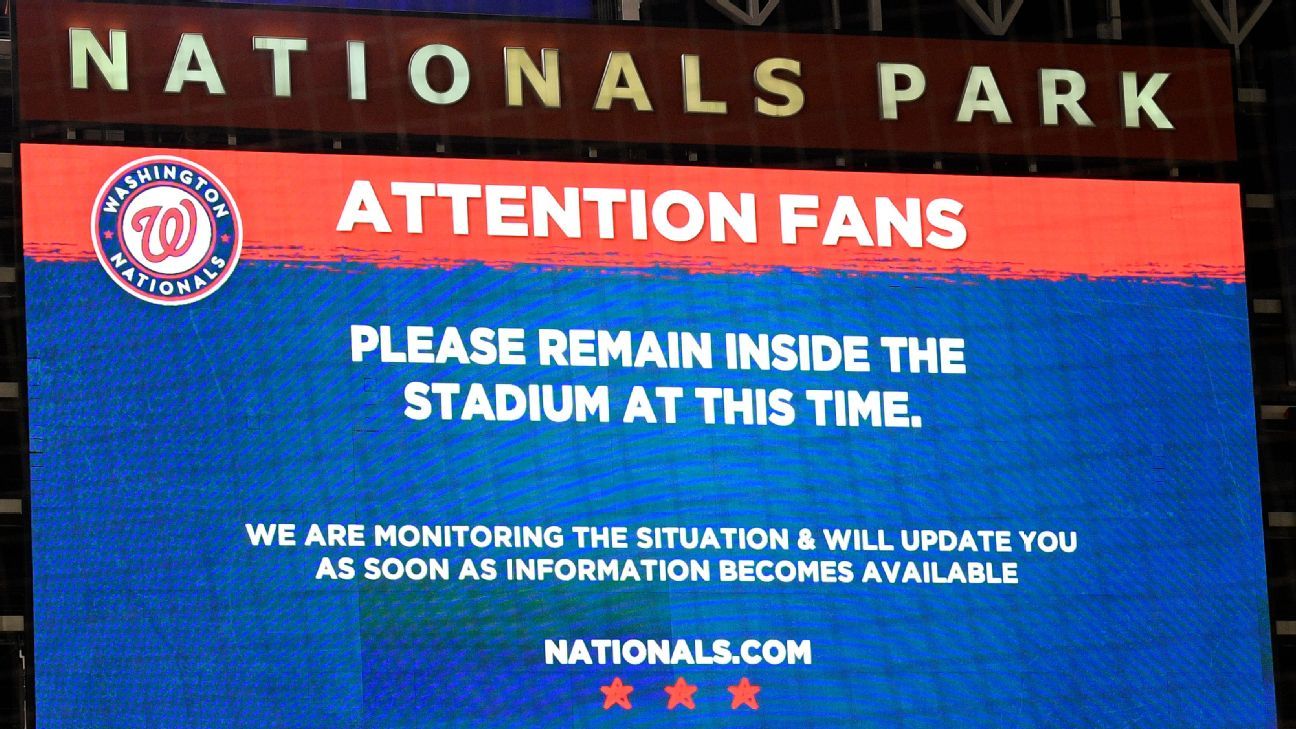 Shooting outside Nationals Park suspends baseball game – New York