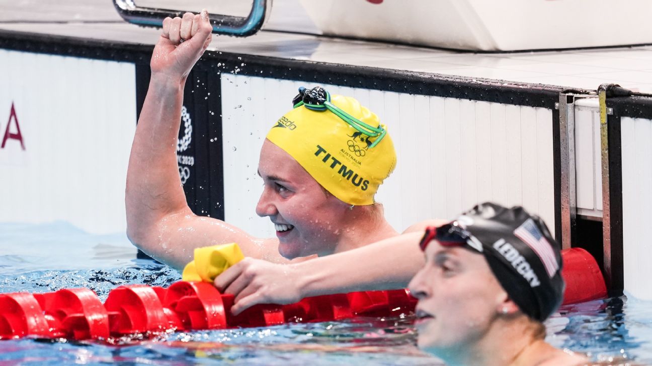 Australian swimmer Ariarne Titmus slays Olympic giant to win gold - ESPN