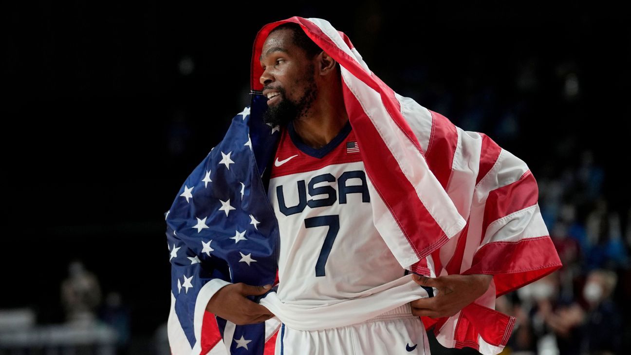 Kevin Durant Named 2021 USA Basketball Male Athlete of the Year
