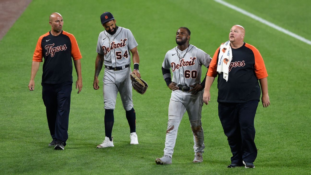 Akil Baddoo's 2-run triple vs Guardians, Two-out runs by way of right  field. Miggy has taught them well., By Detroit Tigers