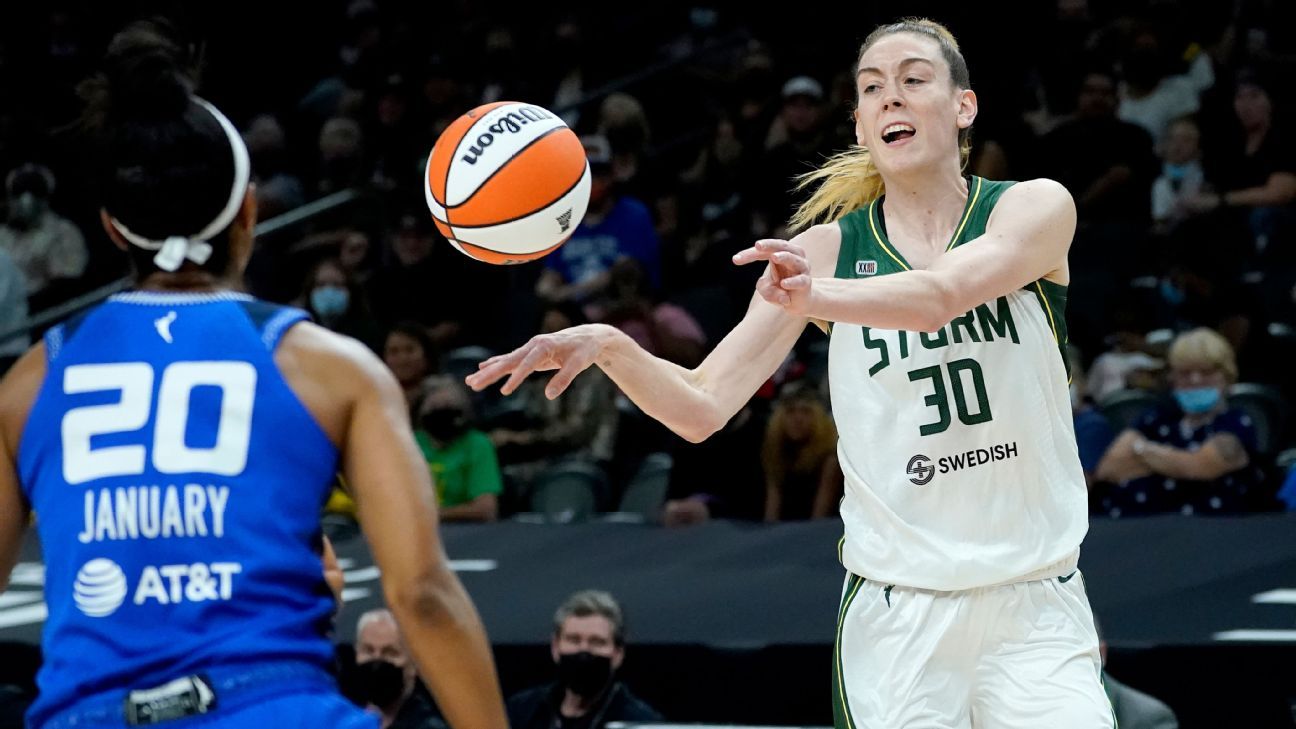 Breanna Stewart named MVP as Seattle Storm beat Connecticut Sun in WNBA's inaugu..